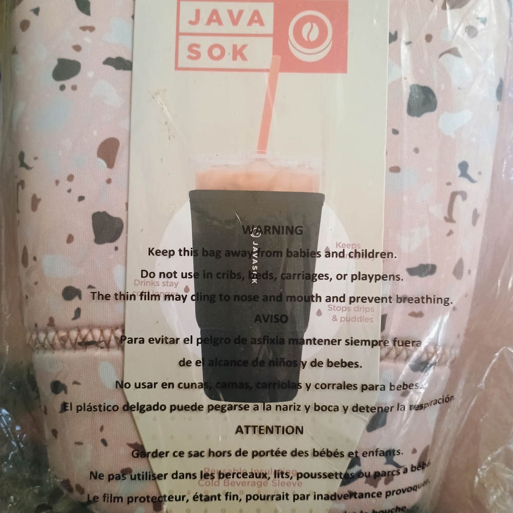 Java Sok Pink and Black Patterned Sleeve